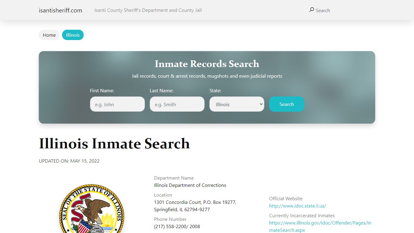 Bloomington Jail Inmate Search and Prison Information